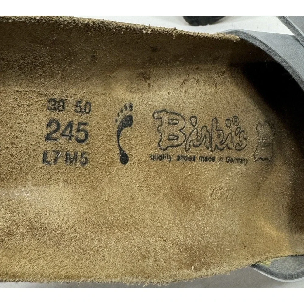 Birkis By Birkenstock Silver Rhinestone Madrid Sandal Women's Size 7 N / 38